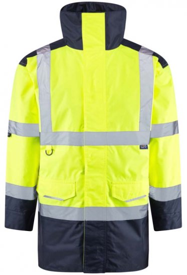 Leo Tawstock Warm Quilted Anorak Hi-Vis Yellow/Navy - Munkaruha - Nagyméretű Munkaruha 3XL-6XL