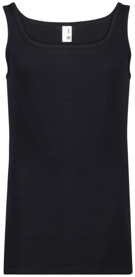 Adamo Royal Fine Ribbed Undershirt Black - Alsónemű & strandruhák - Nagyméretű Alsónemű 2XL-8XL