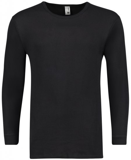 Adamo Royal Fine Ribbed Long sleeve Under-T-shirt Black - Alsónemű & strandruhák - Nagyméretű Alsónemű 2XL-8XL