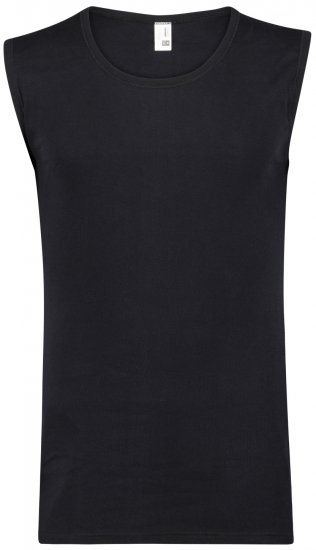 Adamo Royal Fine Ribbed Sleeveless Under-T-shirt Black - Alsónemű & strandruhák - Nagyméretű Alsónemű 2XL-8XL