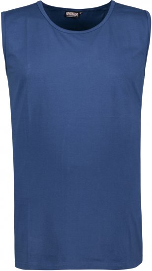 Adamo Rod Comfort Fit Tank Top Denim Blue - Pólók - Nagyméretű pólók - 2XL-14XL