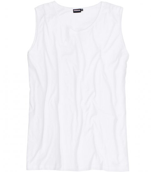 Adamo Rod Comfort Fit Tank Top White - Pólók - Nagyméretű pólók - 2XL-14XL