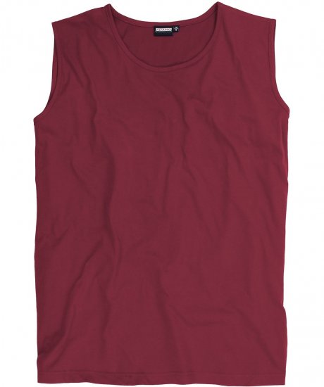 Adamo Rod Comfort Fit Tank Top Wine - Pólók - Nagyméretű pólók - 2XL-14XL