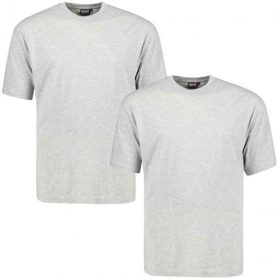 Adamo Marlon Comfort fit 2-pack T-shirt Grey - Pólók - Nagyméretű pólók - 2XL-14XL