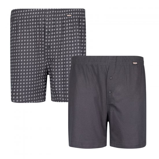 Adamo Dean Boxershorts 2-pack Charcoal - Alsónemű & strandruhák - Nagyméretű Alsónemű 2XL-8XL