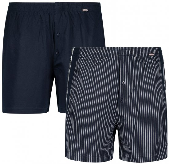 Adamo David Boxershorts 2-pack Navy - Alsónemű & strandruhák - Nagyméretű Alsónemű 2XL-8XL