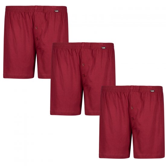 Adamo James Boxershorts 3-pack Burgundy - Alsónemű & strandruhák - Nagyméretű Alsónemű 2XL-8XL