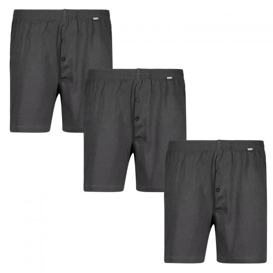 Adamo James Boxershorts 3-pack Charcoal - Alsónemű & strandruhák - Nagyméretű Alsónemű 2XL-8XL