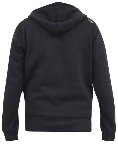 D555 KNEBWORTH Full Zip Hoody With Chest Print Black - Pulóverek & kapucnis pulóverek - Pulóverek & Kapucnis pulóver 2XL-12XL