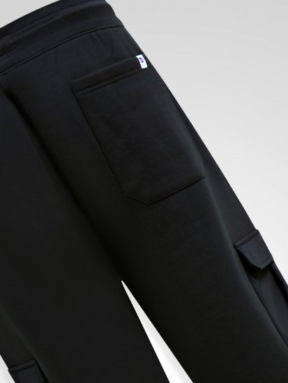 D555 Dexter 1 Cargo Jogger With Bear Embroidery TALL Fekete - TALL melegítőnadrág - TALL melegítőnadrágok magas férfiaknak