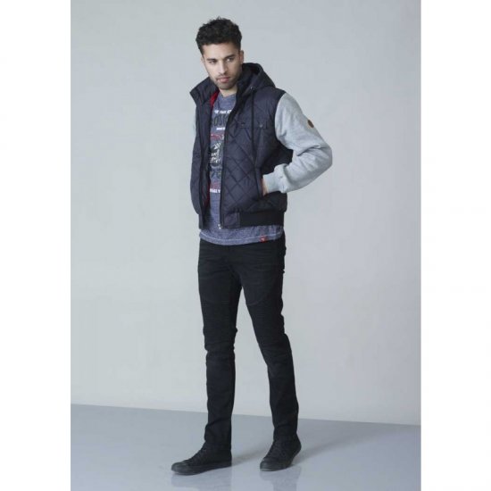D555 Willie Hooded Quilted Jacket with Fleece sleeves - Kabátok - Nagyméretű Kabátok - 2XL-8XL