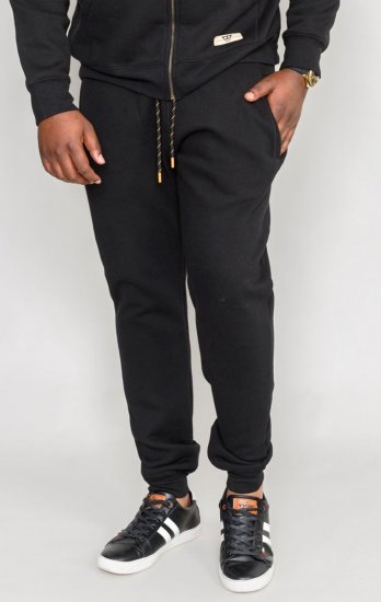 D555 Buckingham Cuffed Jogger With Side Pockets Black Tall Sizes - FÉRFIRUHÁZAT MT-6XLT - TALL-méretek
