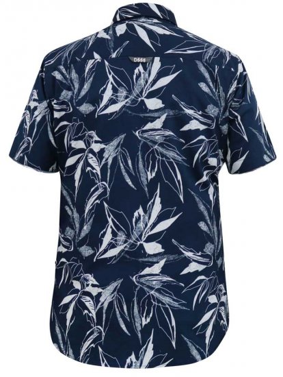 D555 FINLEY Hawaiian AO Print Shirt Navy - Ingek - Ingek 2XL-10XL