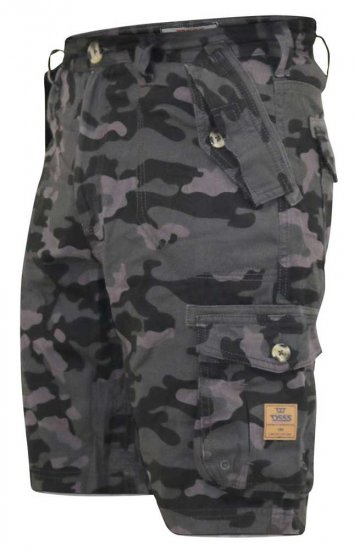 D555 ZAVIER Camo Cotton Cargo Shorts - Rövidnadrág - Nagyméretű Rövidnadrág W40-W60