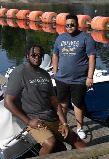 D555 ALFRED 2-Pack Brand Carrier Printed Crew Neck T-Shirts - Pólók - Nagyméretű pólók - 2XL-14XL