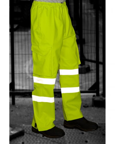 Leo Instow Breathable Executive Cargo Rain pants Hi-Vis Yellow - Munkaruha - Nagyméretű Munkaruha 3XL-6XL
