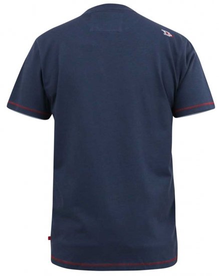 D555 COOK Trio Of Skulls Printed Crew Neck T-Shirt Slate Blue - Pólók - Nagyméretű pólók - 2XL-14XL