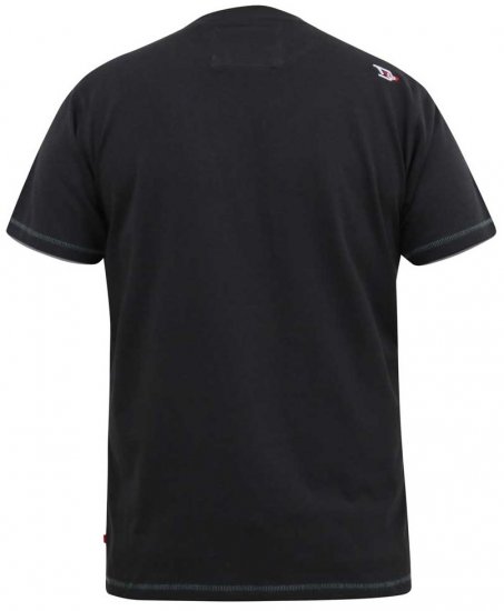 D555 CORTEX California Snake Printed Crew Neck T-Shirt Washed Black - Pólók - Nagyméretű pólók - 2XL-14XL