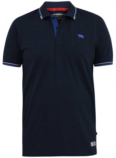 D555 SALFORD 1 Pique Polo Navy - Pólóingek - Galléros Pólók 2XL-8XL - Pólóingek 2XL-8XL