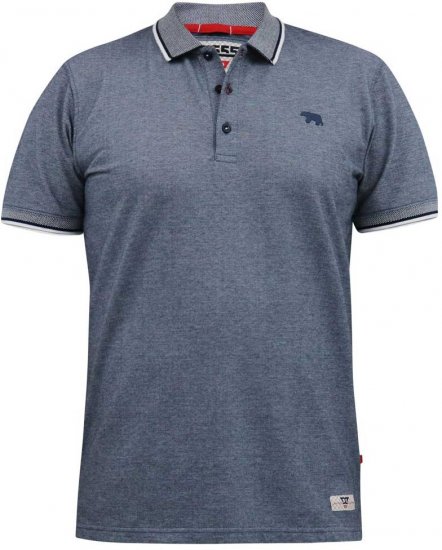 D555 GIBRALTAR Pique Polo Blue - Pólóingek - Galléros Pólók 2XL-8XL - Pólóingek 2XL-8XL
