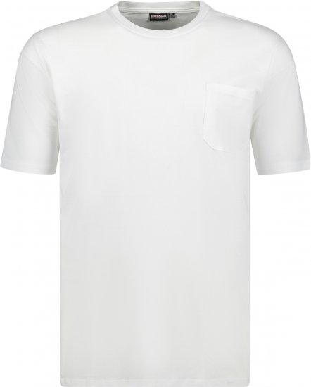 Adamo Kody Regular fit T-shirt with Pocket White - Pólók - Nagyméretű pólók - 2XL-14XL