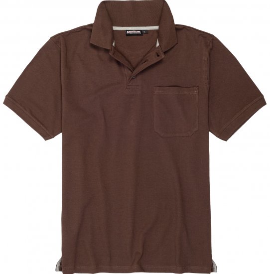 Adamo Klaas Regular fit Polo Shirt with Pocket Braun - Pólóingek - Galléros Pólók 2XL-8XL - Pólóingek 2XL-8XL