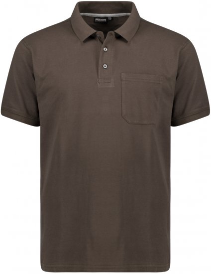 Adamo Klaas Regular fit Polo Shirt with Pocket Braun - Pólóingek - Galléros Pólók 2XL-8XL - Pólóingek 2XL-8XL