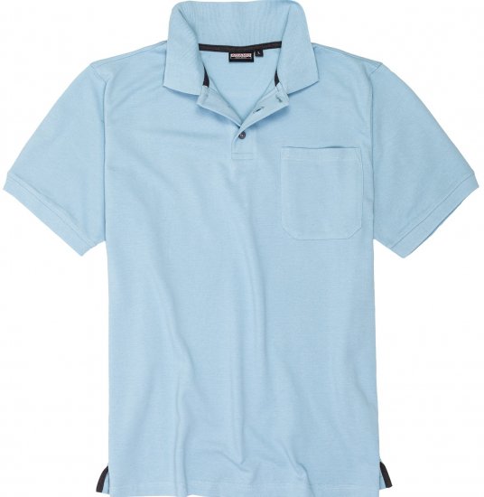 Adamo Klaas Regular fit Polo Shirt with Pocket Light Blue - Pólóingek - Galléros Pólók 2XL-8XL - Pólóingek 2XL-8XL