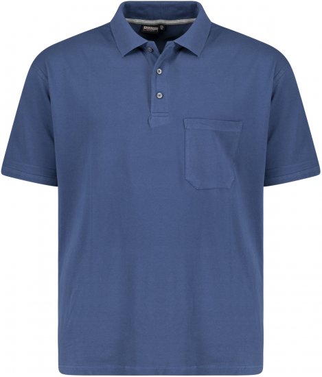 Adamo Klaas Regular fit Polo Shirt with Pocket Denim Blue - Pólóingek - Galléros Pólók 2XL-8XL - Pólóingek 2XL-8XL