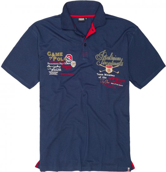 Adamo DURBAN Regular fit Polo Shirt Navy - Pólóingek - Galléros Pólók 2XL-8XL - Pólóingek 2XL-8XL