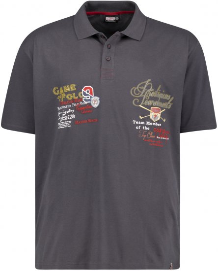 Adamo DURBAN Regular fit Polo Shirt Charocal - Pólóingek - Galléros Pólók 2XL-8XL - Pólóingek 2XL-8XL