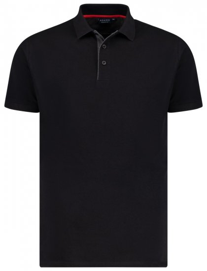 Adamo 139401 Galléros póló Fekete - Pólóingek - Galléros Pólók 2XL-8XL - Pólóingek 2XL-8XL