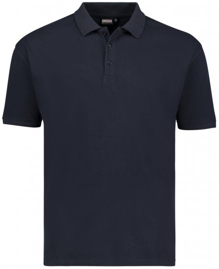 Adamo Stephan Waffelpique Poloshirt Navy - Pólóingek - Galléros Pólók 2XL-8XL - Pólóingek 2XL-8XL