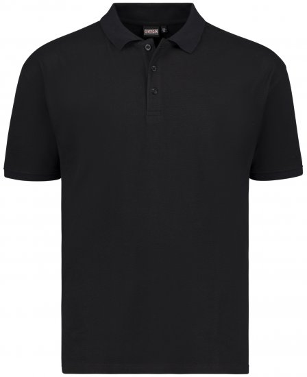 Adamo Stephan Waffelpique Poloshirt Black - Pólóingek - Galléros Pólók 2XL-8XL - Pólóingek 2XL-8XL