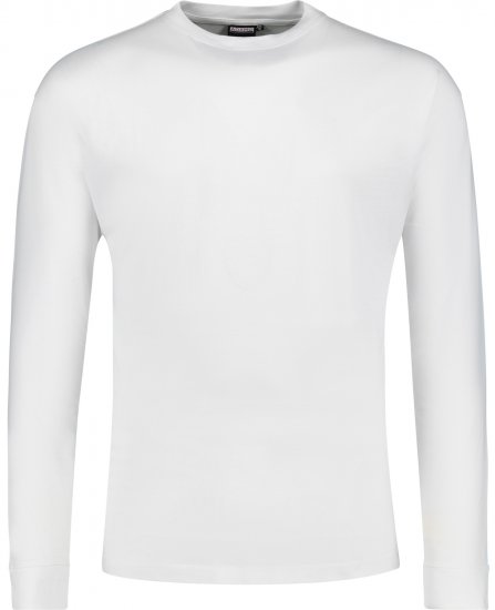 Adamo Floyd Comfort fit Long sleeve T-shirt White - Pólók - Nagyméretű pólók - 2XL-14XL