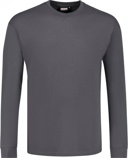 Adamo Floyd Comfort fit Long sleeve T-shirt Charcoal - Pólók - Nagyméretű pólók - 2XL-14XL