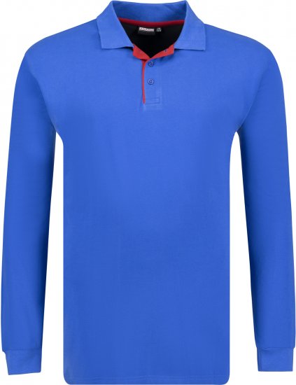 Adamo Peter Comfort fit Long sleeve Polo Blue - Pólóingek - Galléros Pólók 2XL-8XL - Pólóingek 2XL-8XL
