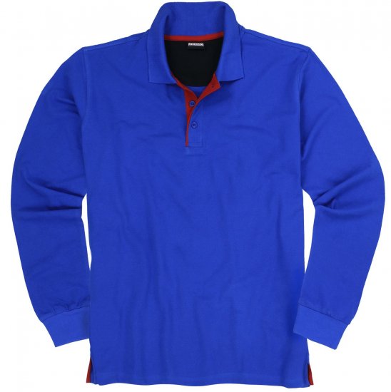 Adamo Peter Comfort fit Long sleeve Polo Blue - Pólóingek - Galléros Pólók 2XL-8XL - Pólóingek 2XL-8XL