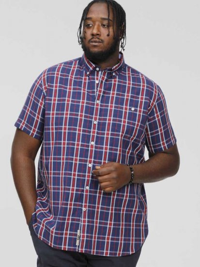 D555 ROYSTON S/S Shirt Navy - Ingek - Ingek 2XL-10XL