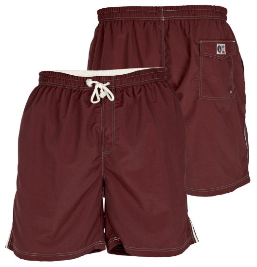 D555 Yarrow Swimshorts Burgundy - Alsónemű & strandruhák - Nagyméretű Alsónemű 2XL-8XL