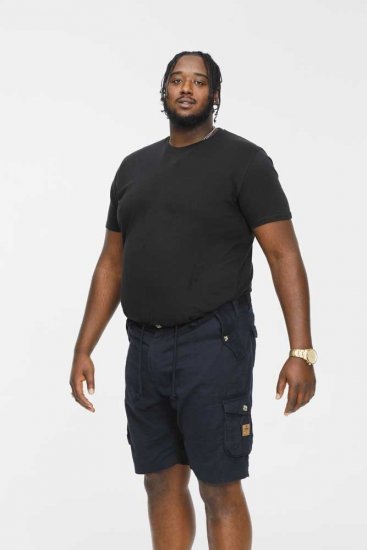 D555 RODNEY Cotton Cargo Shorts Navy - Rövidnadrág - Nagyméretű Rövidnadrág W40-W60