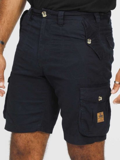 D555 RODNEY Cotton Cargo Shorts Navy - Rövidnadrág - Nagyméretű Rövidnadrág W40-W60