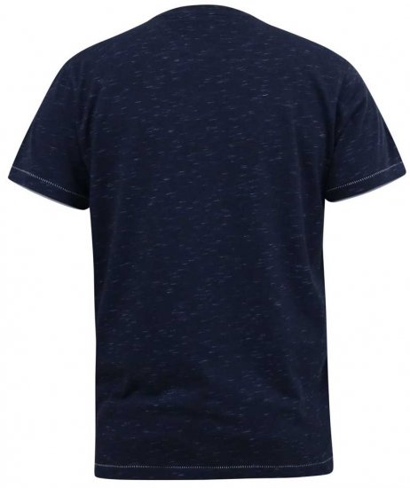 D555 DENNIS Official AC/DC Printed Crew Neck T-Shirt Navy Reno - Pólók - Nagyméretű pólók - 2XL-14XL