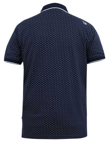 D555 DARWIN AO Printed Polo Shirt Navy - Pólóingek - Galléros Pólók 2XL-8XL - Pólóingek 2XL-8XL