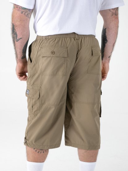 D555 Mason Cargo Shorts Sand - Rövidnadrág - Nagyméretű Rövidnadrág W40-W60