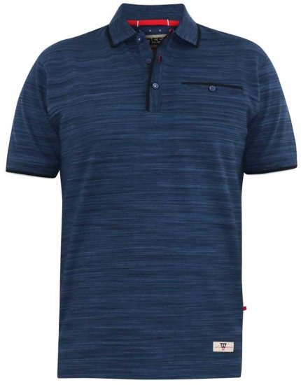 D555 FOXLEY Pique Reno Polo Navy - Pólóingek - Galléros Pólók 2XL-8XL - Pólóingek 2XL-8XL