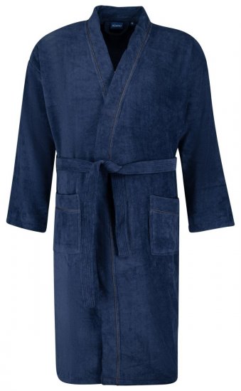 Adamo 149014 Velúr fürdőköpeny Sötétkék - Alsónemű & strandruhák - Nagyméretű Alsónemű 2XL-8XL