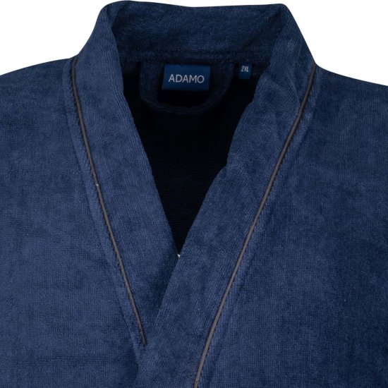 Adamo 149014 Velúr fürdőköpeny Sötétkék - Alsónemű & strandruhák - Nagyméretű Alsónemű 2XL-8XL