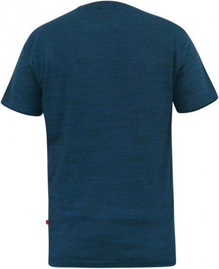 D555 ORSTON Reno Fabric Crew Neck T-Shirt With Chest Embroidery Blue Reno - Pólók - Nagyméretű pólók - 2XL-14XL