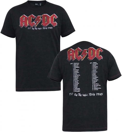 D555 JAILBREAK Official Ac/Dc Printed T-Shirt With Front And Back Print - Black - Pólók - Nagyméretű pólók - 2XL-14XL